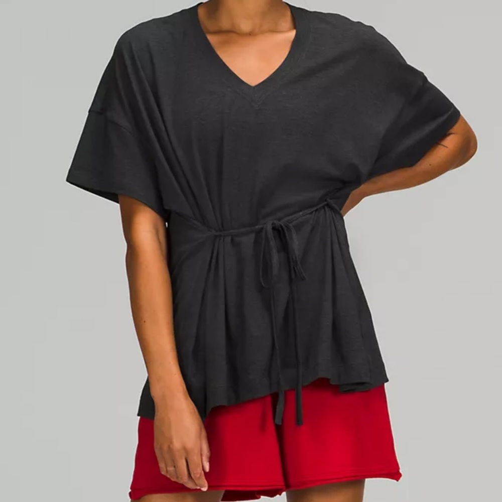 Womens Lululemon Side Tie V-Neck T-Shirt (2)
